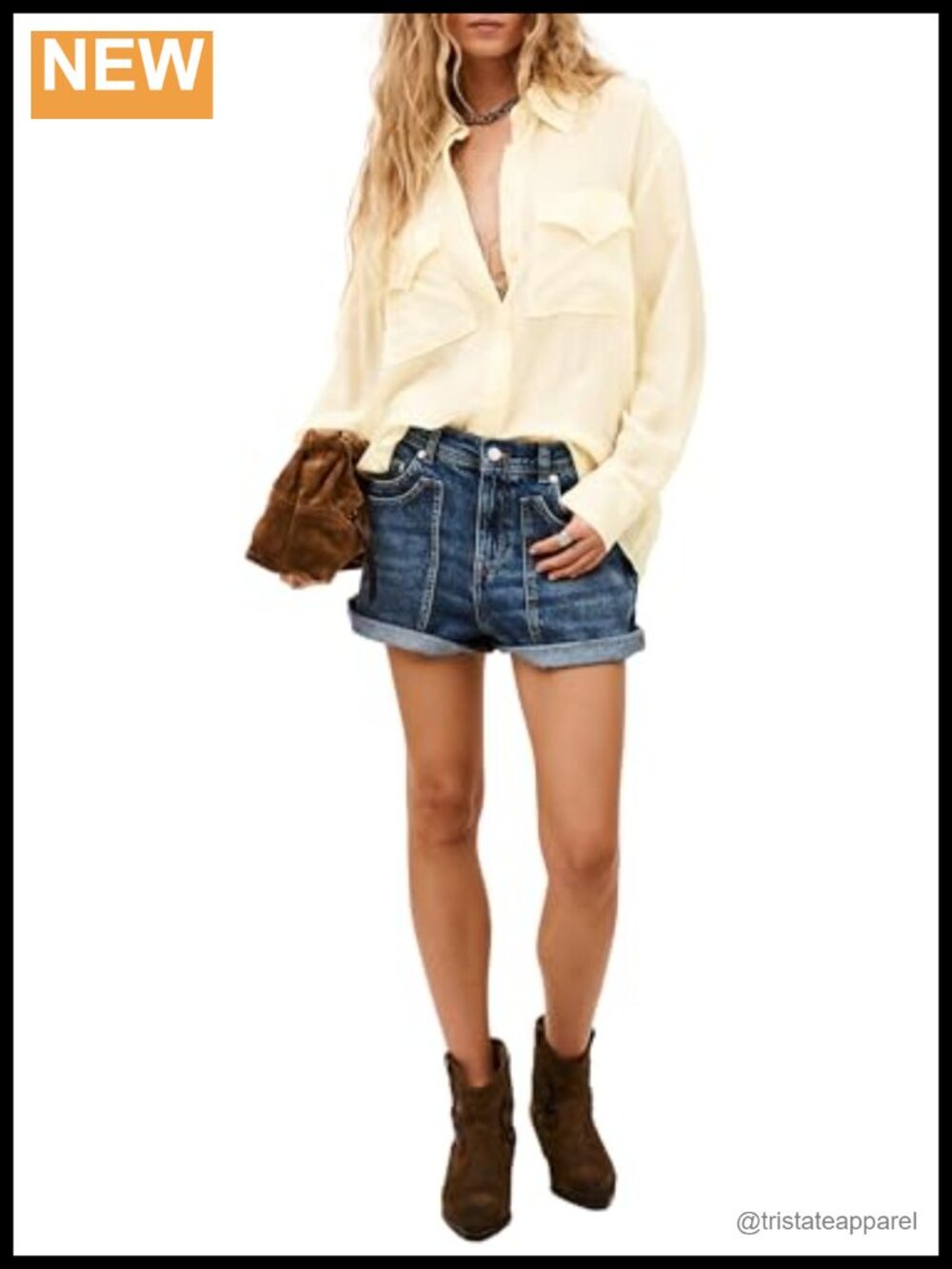 ba&sh Bao Blouse Long Sleeve Point Collar Button Down Lyocell